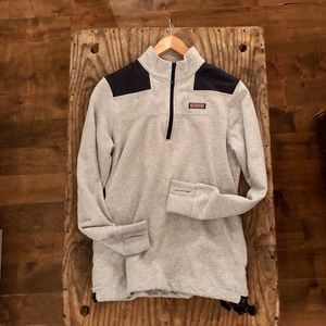 Vineyard Vine women’s M Quarter Zip Gray/Navy